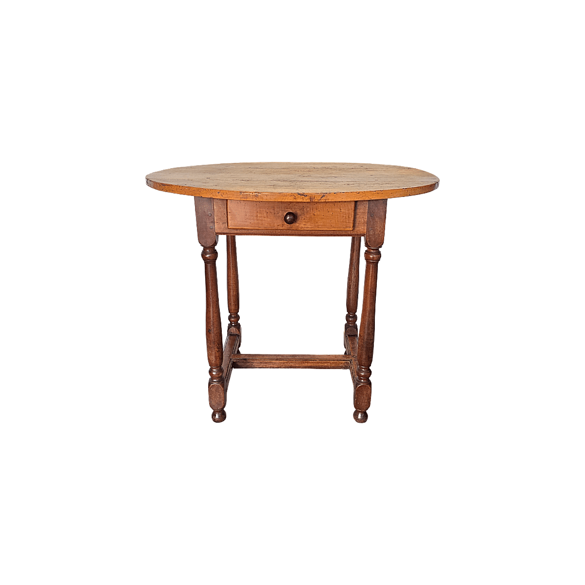 French Louis XIV Walnut Table With Drawer, early 1700s