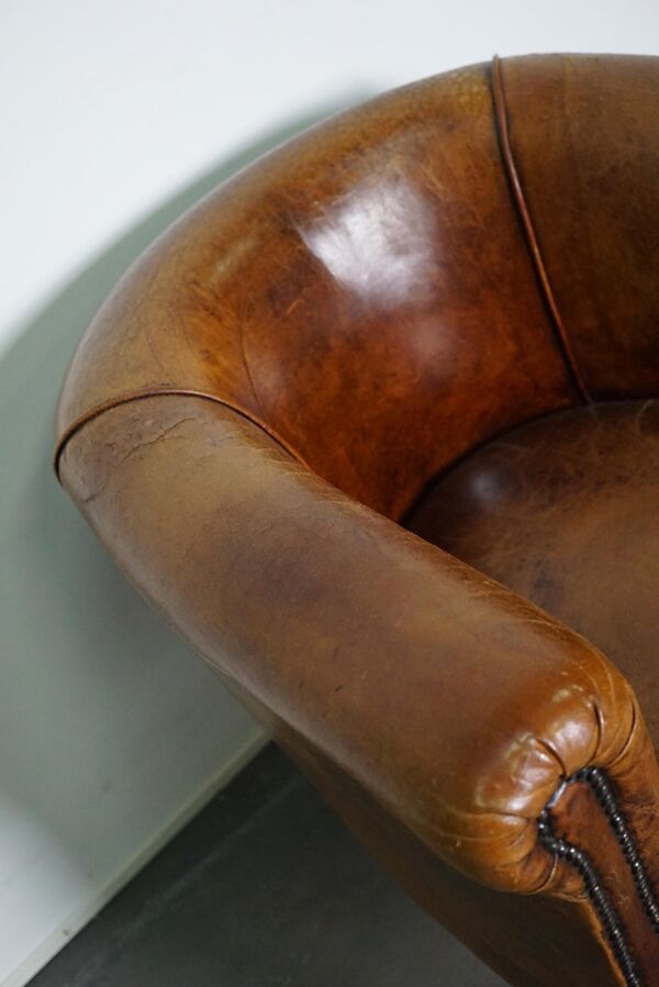 fauteuil club Vintage En cuir Cognac Pays-Bas
