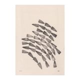 Painting on paper - abstract painting b107 - signed Eawy
