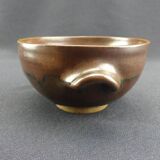 Pair of vintage glazed stoneware bowls signed MJB