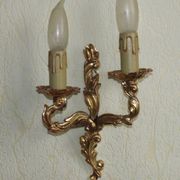 Brass wall lights.