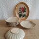 Set of 6 shells, ramekins, vintage ceramic cups