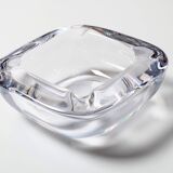 Vintage Heavy Crystal Ashtray / Vannes Le Chatel Crystal / France / 1980s