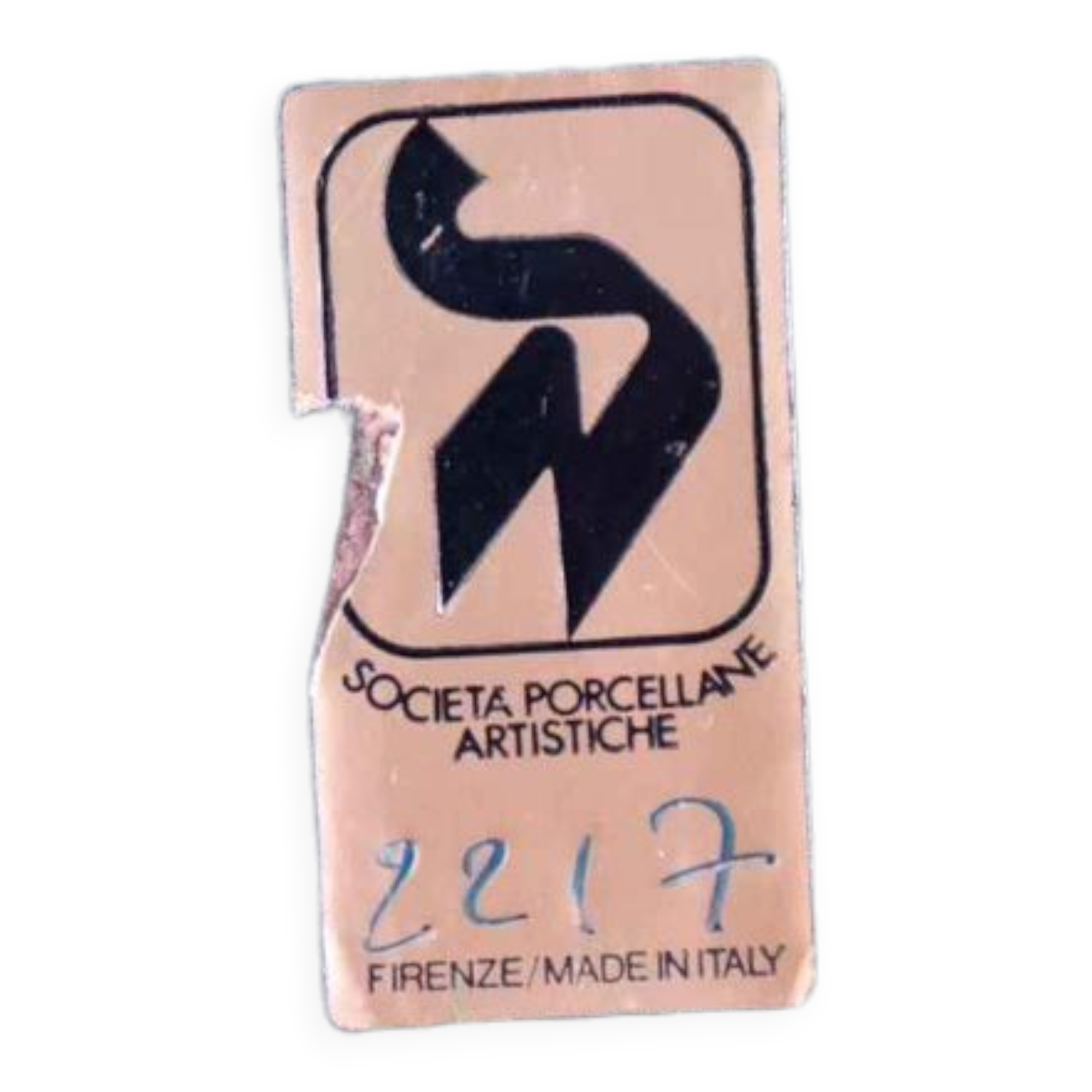 Italian lamp by Societa Porcellane Artistiche Firenze, 1970's.