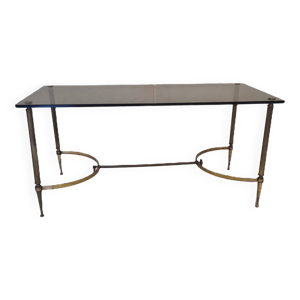 Table Basse Française - verre laiton