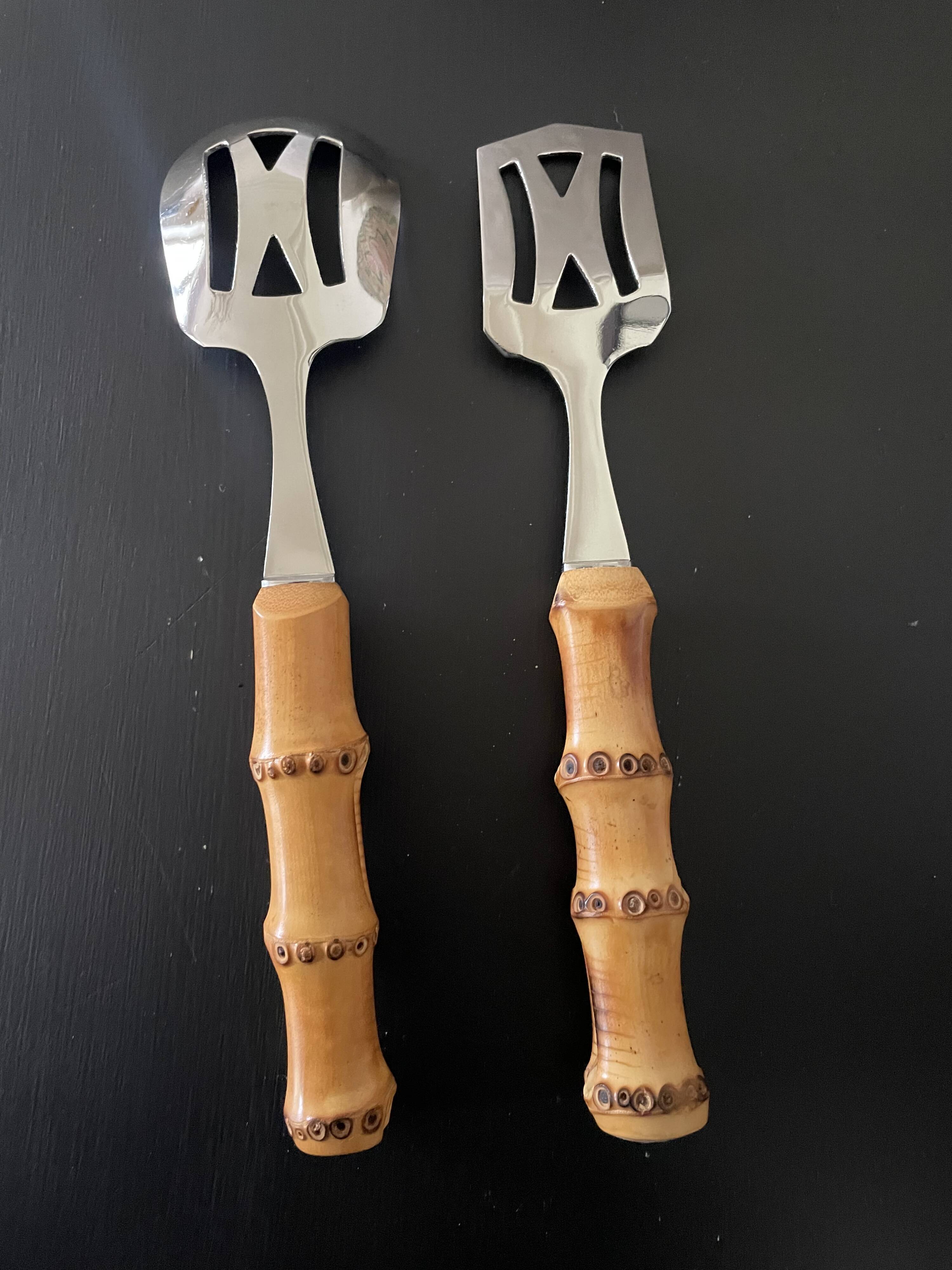 Bamboo serving cutlery
