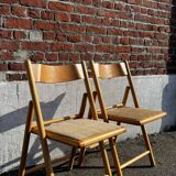 Set of 2 vintage wooden folding chairs (Habitat)
