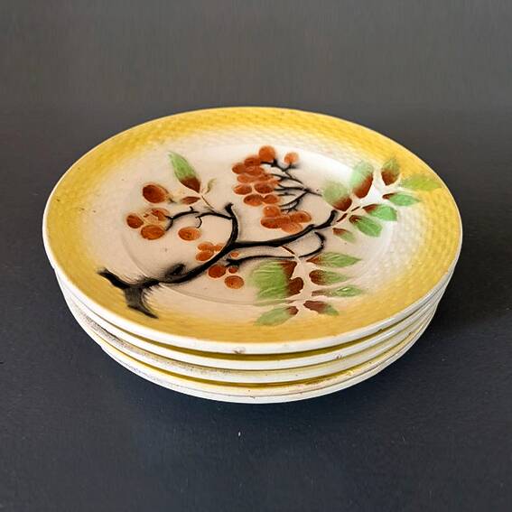 Set of 5 Orchies Moulin des Loups plates D20cm