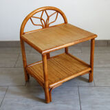 Vintage rattan bedside