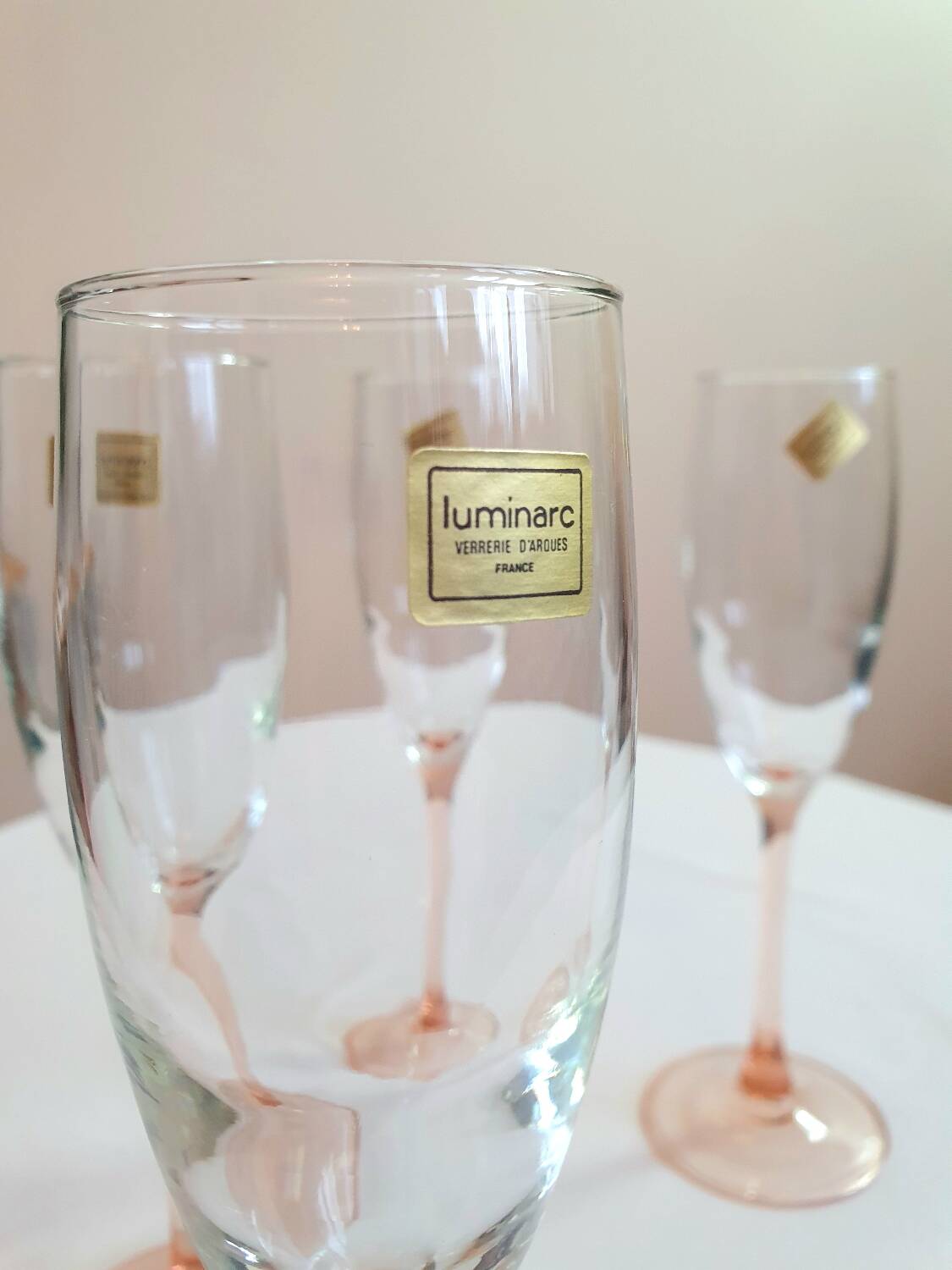 Vintage champagne flutes