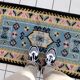 Tapis vintage français Savonnerie fait main en laine – 71 x 128 cm – 1960s