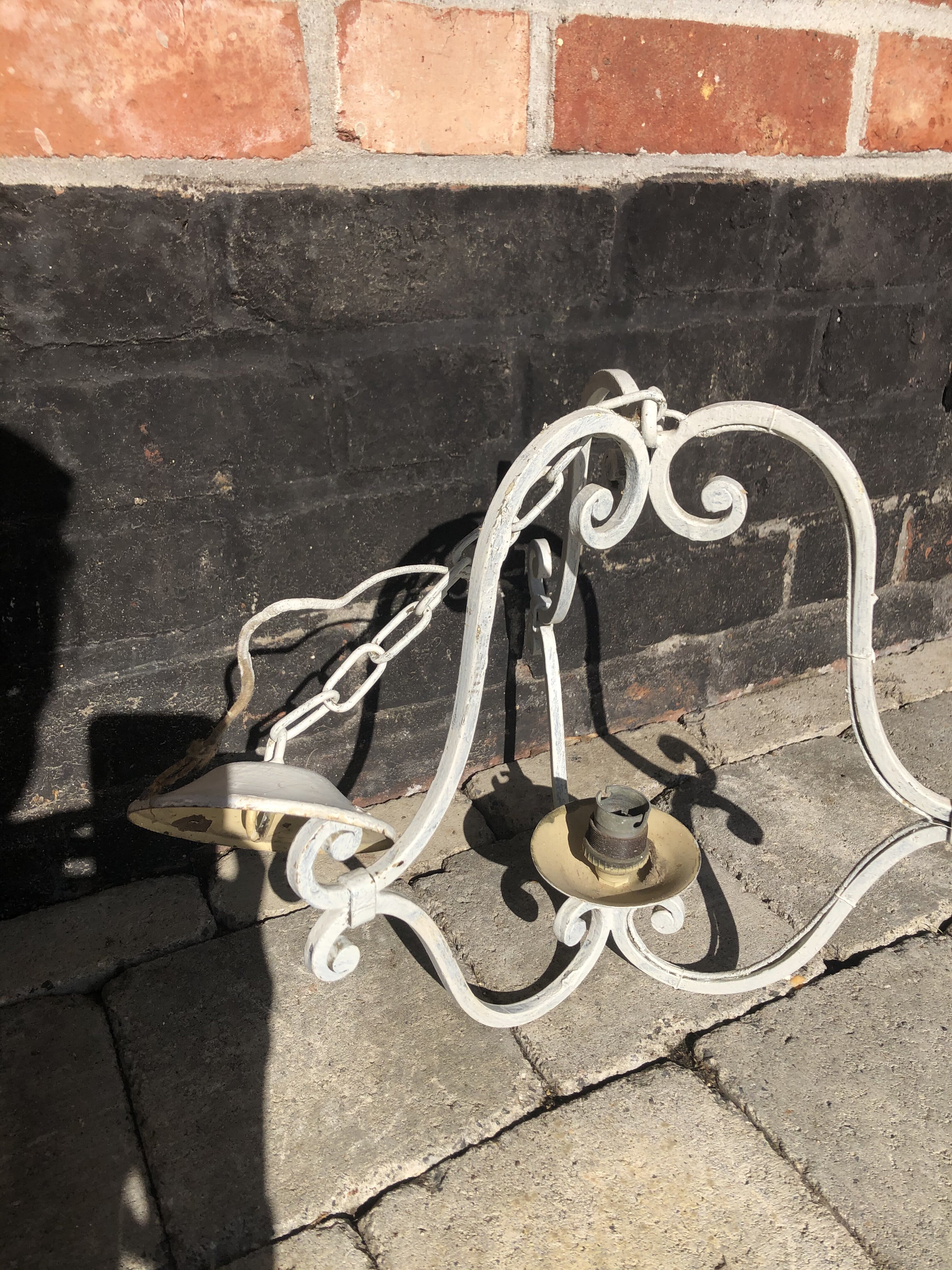 Wrought iron ceiling hanging lamp