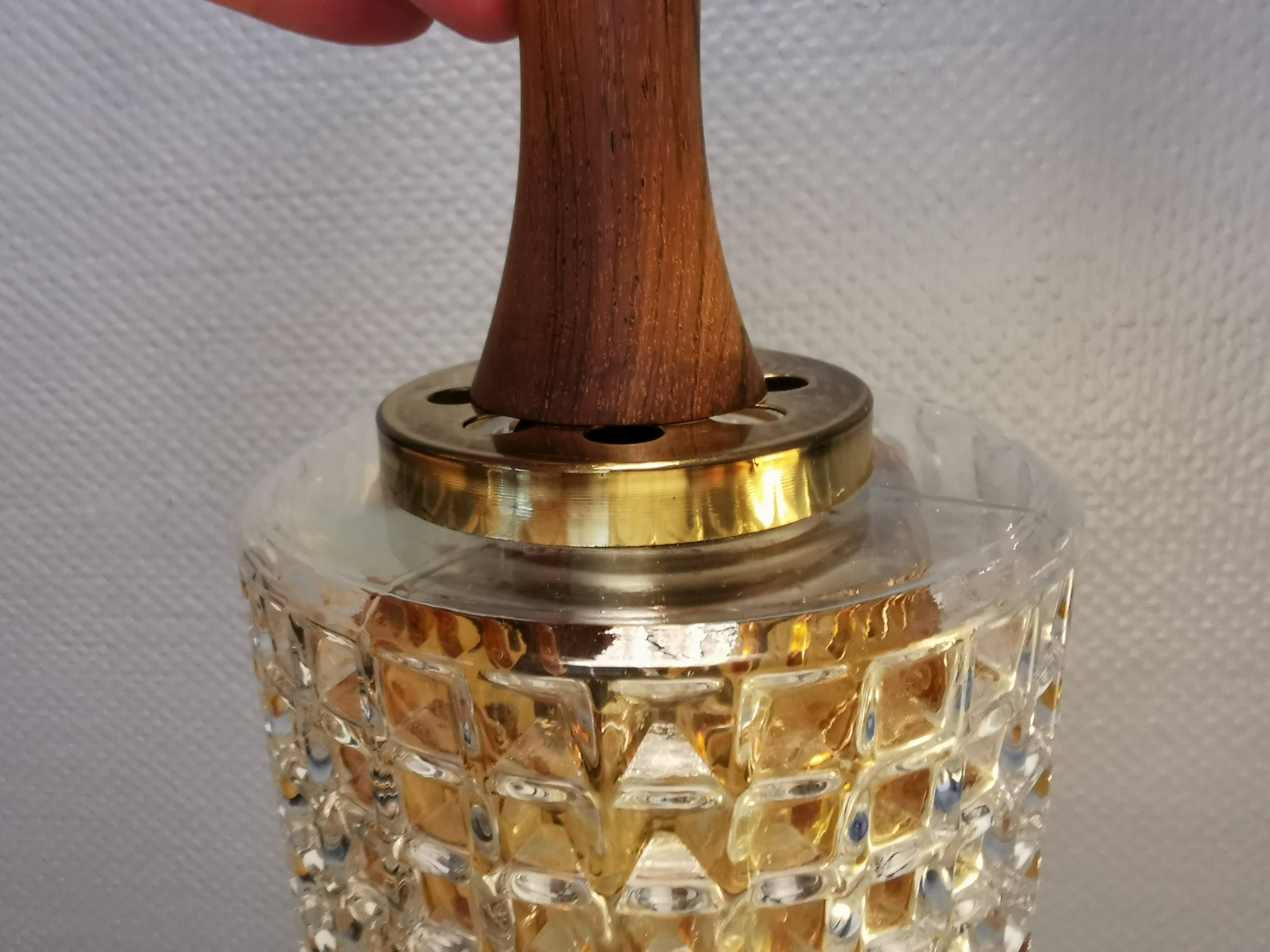 Hanging lamps from Swedish Orrefors 1970s in crystal glass