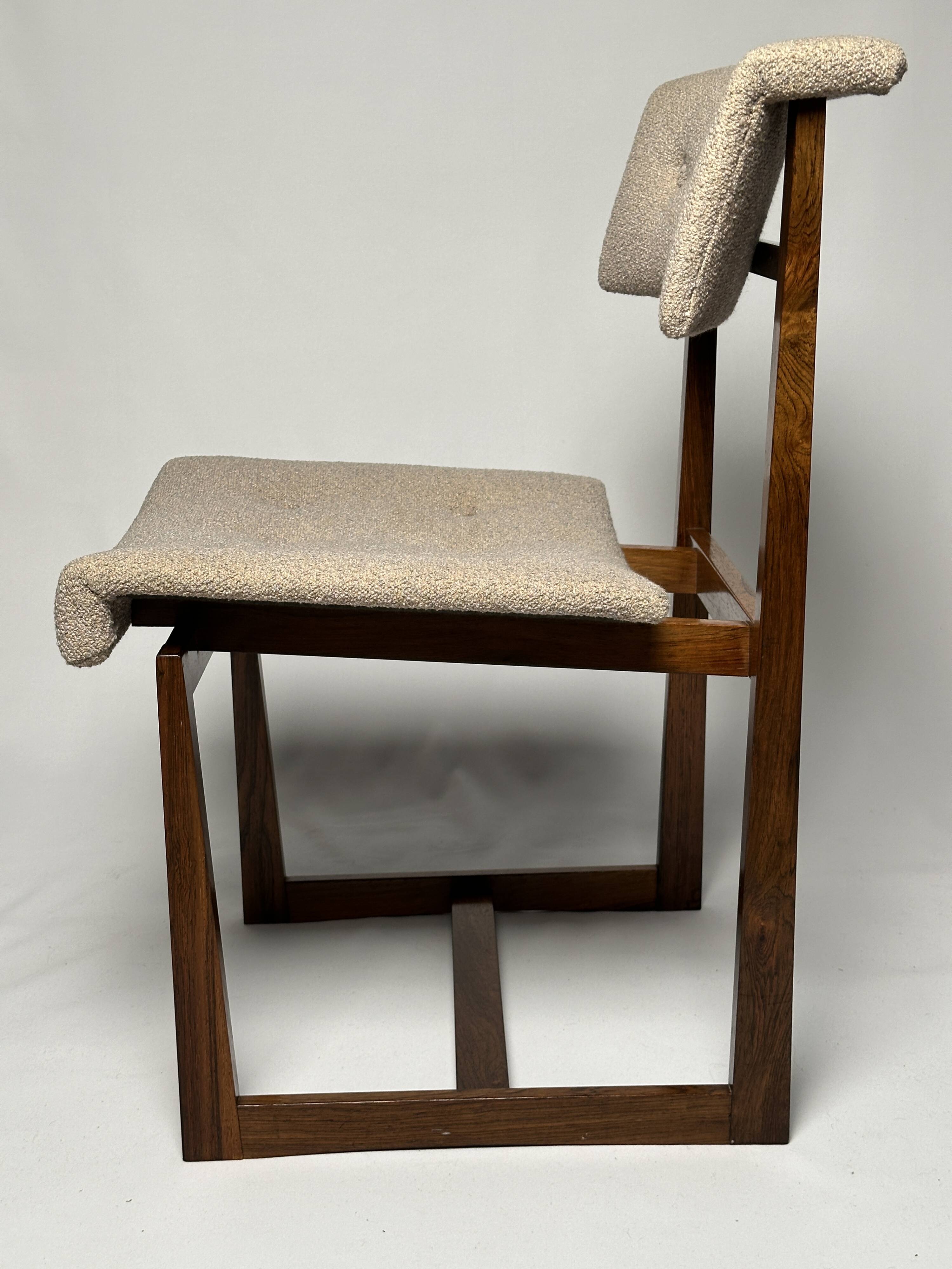 rosewood chair with footrest, Korup Stolefabrik Denmark 1960