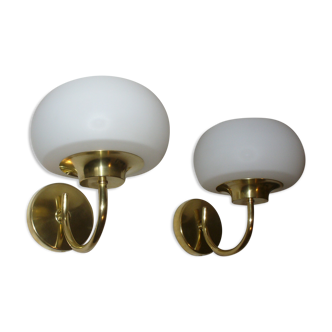 Pair of pull-out wall lamps from the 70s