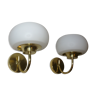 Pair of pull-out wall lamps from the 70s