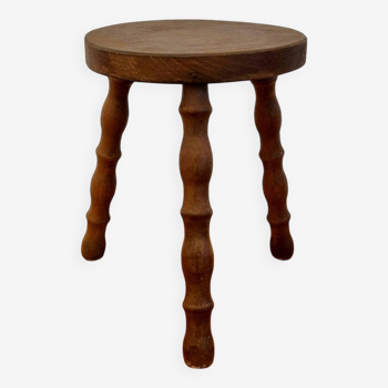 Tabouret tripode en bois