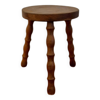 Tabouret tripode en bois