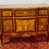 Commode Style Transition Louis XV marqueterie et bronze