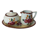 Longchamp Agen model sugar bowl and creamer on tray