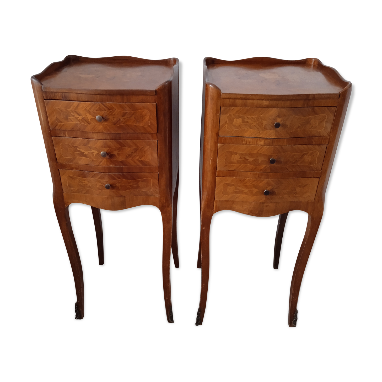 Pair of old bedside tables