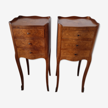 Pair of old bedside tables
