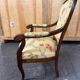 Antique Louis-Philippe style armchair in solid wood