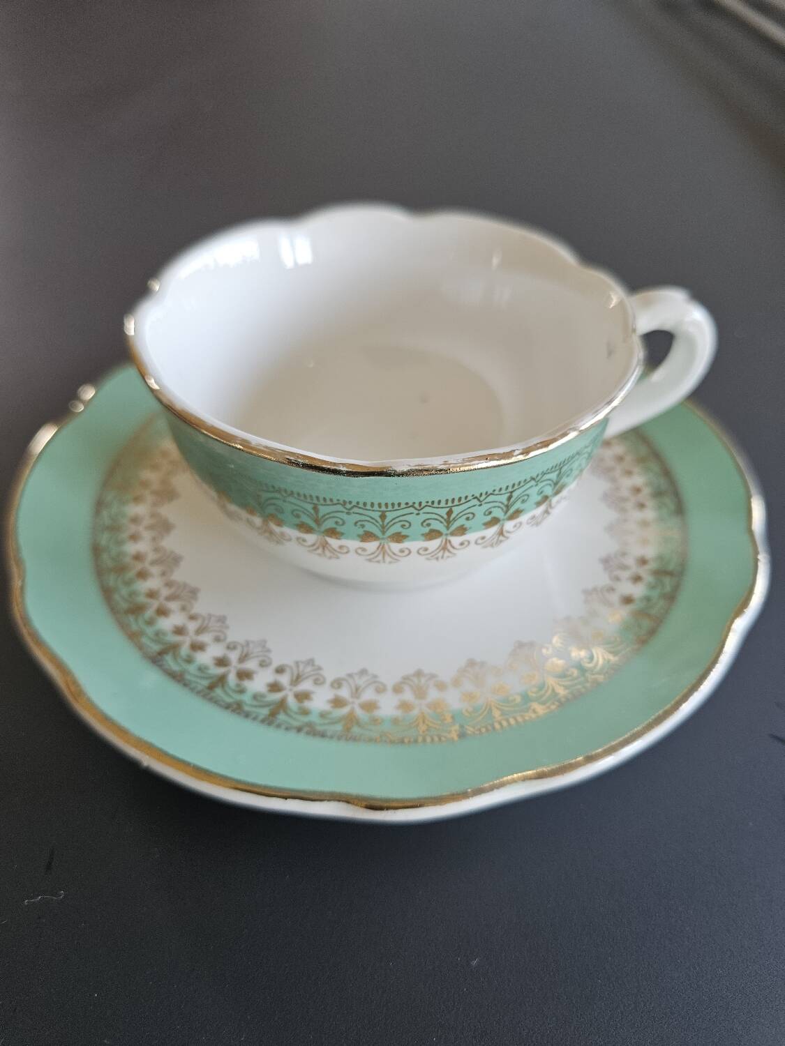 Digoin cup and saucer "true opaque"