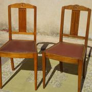Matching Art Deco seats: 1 bridge armchair and 2 chairs.
