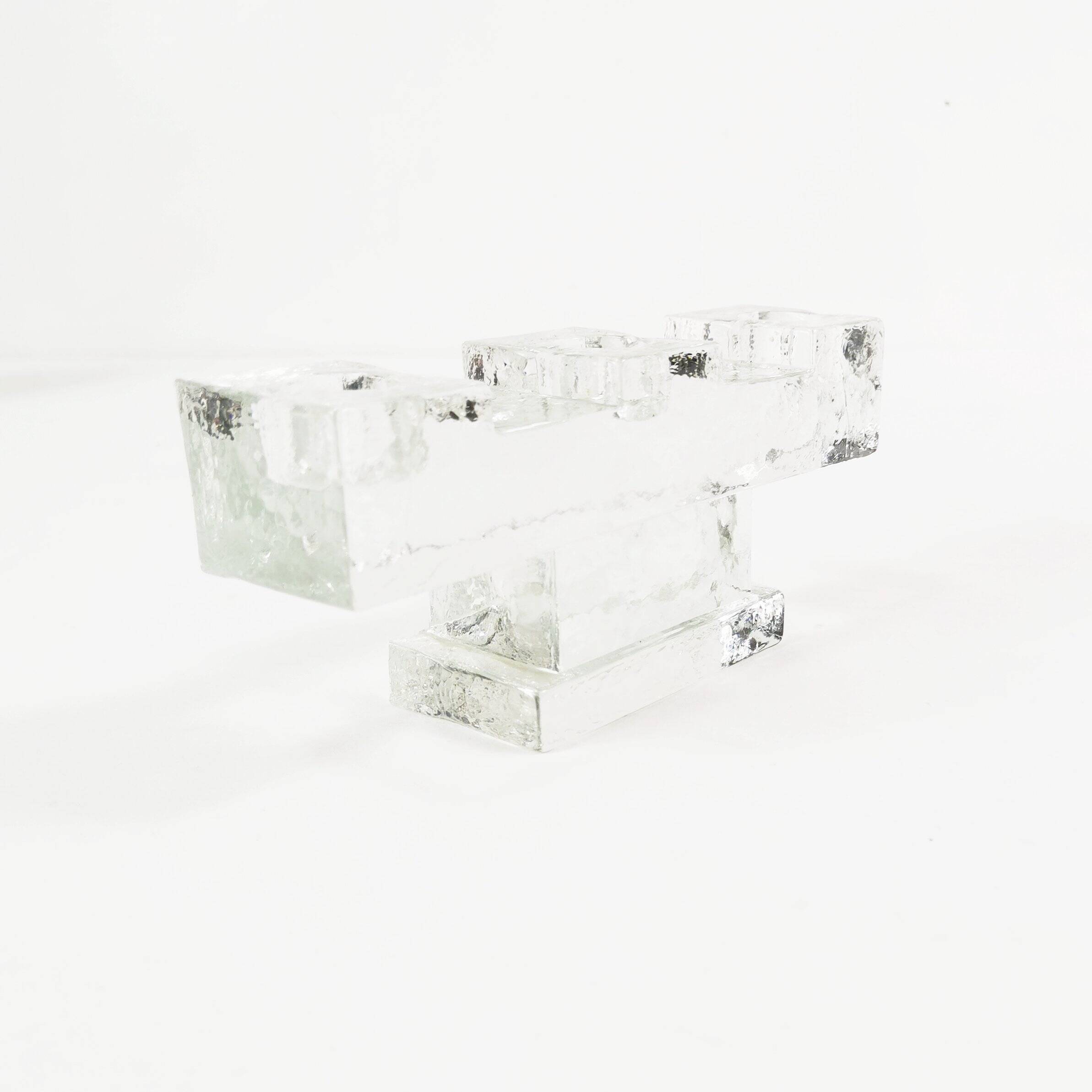 Glass, monumental candlestick, Germany 1960s