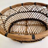 Mid-century woven fiber basket