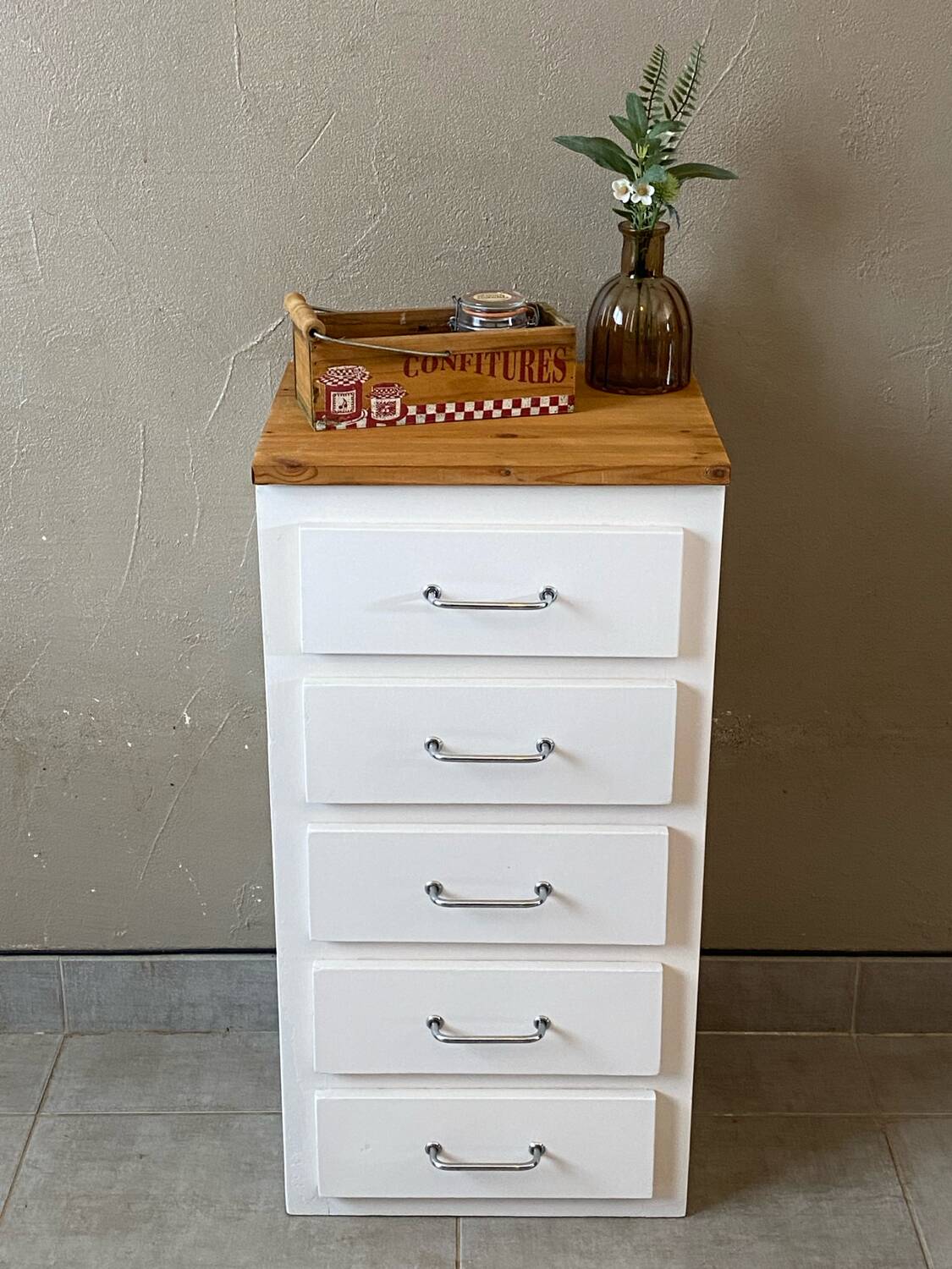 Vintage solid oak kitchen counter