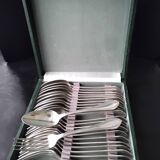 SFAM 24-Piece Silver-Plated Metal Cutlery Set