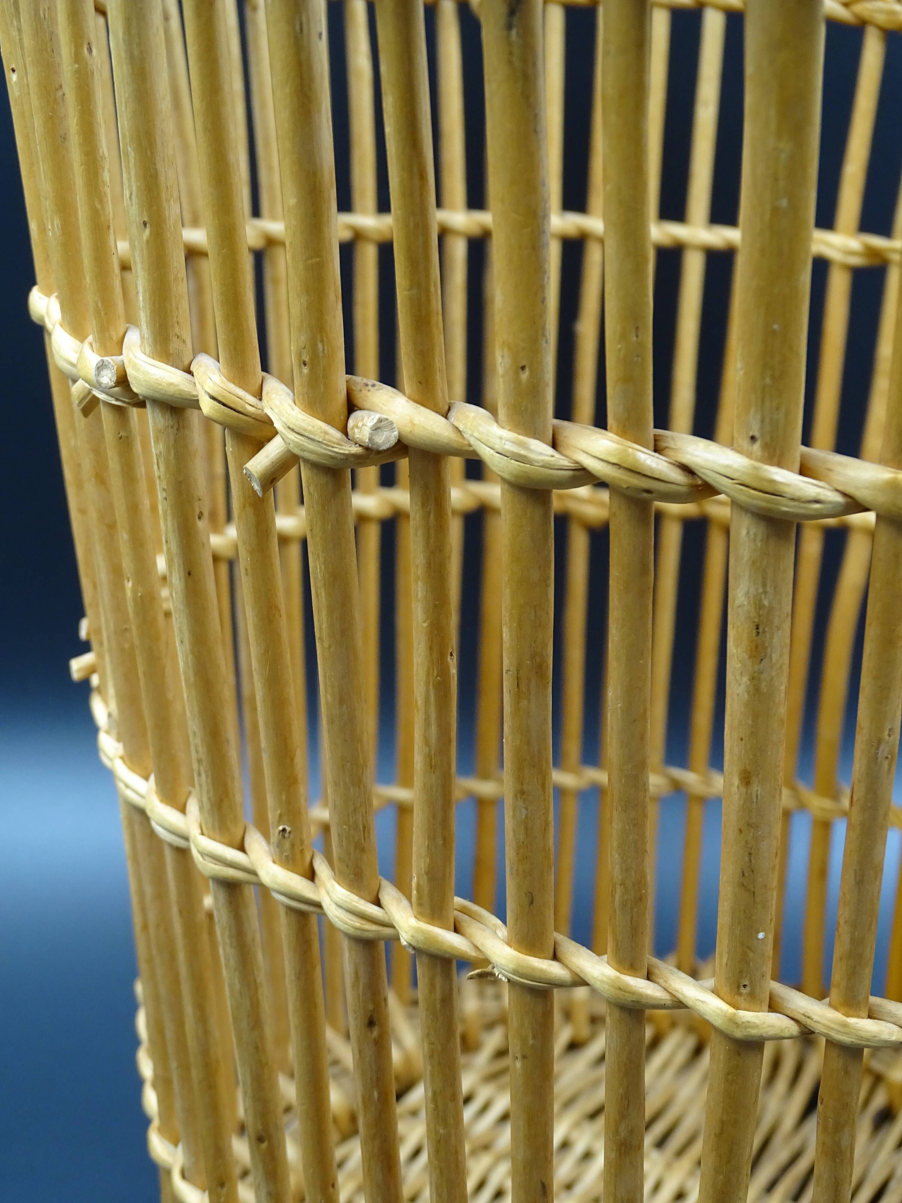 Wicker wastepaper basket