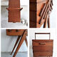 Vintage Wood Worker / Sewing Box / Oak / Compass Feet / Retro / Vintage / 1950