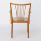 Vintage 1950s German Armchair | Solid Beech Wood | Newly Upholstered Chair