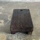 Small stool, black solid teak accent stool wabi-sabi L30 W8.5 H6.