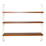 Swedish wood and metal shelving unit