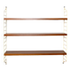 Swedish wood and metal shelving unit