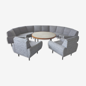 Canapé sofa Arc XXL et 2 fauteuils danois des années 60/70