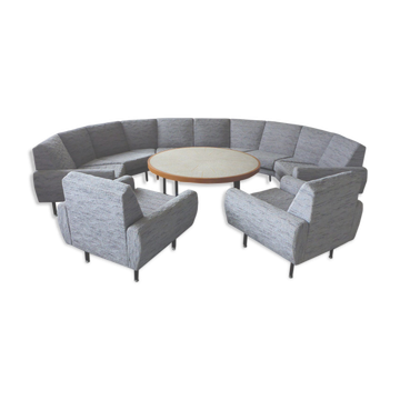 Sofa sofa Arc XXL and 2 Danish armchairs of the years 60/70