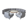 Sofa sofa Arc XXL and 2 Danish armchairs of the years 60/70