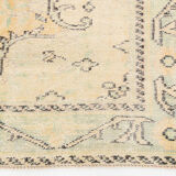 Classic faded yellow oushak rug 269x176cm