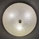 Large vintage Lucien Gau crystal and brass ceiling light