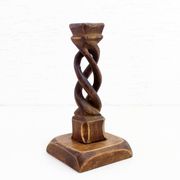 Carved wooden candle holder 1950