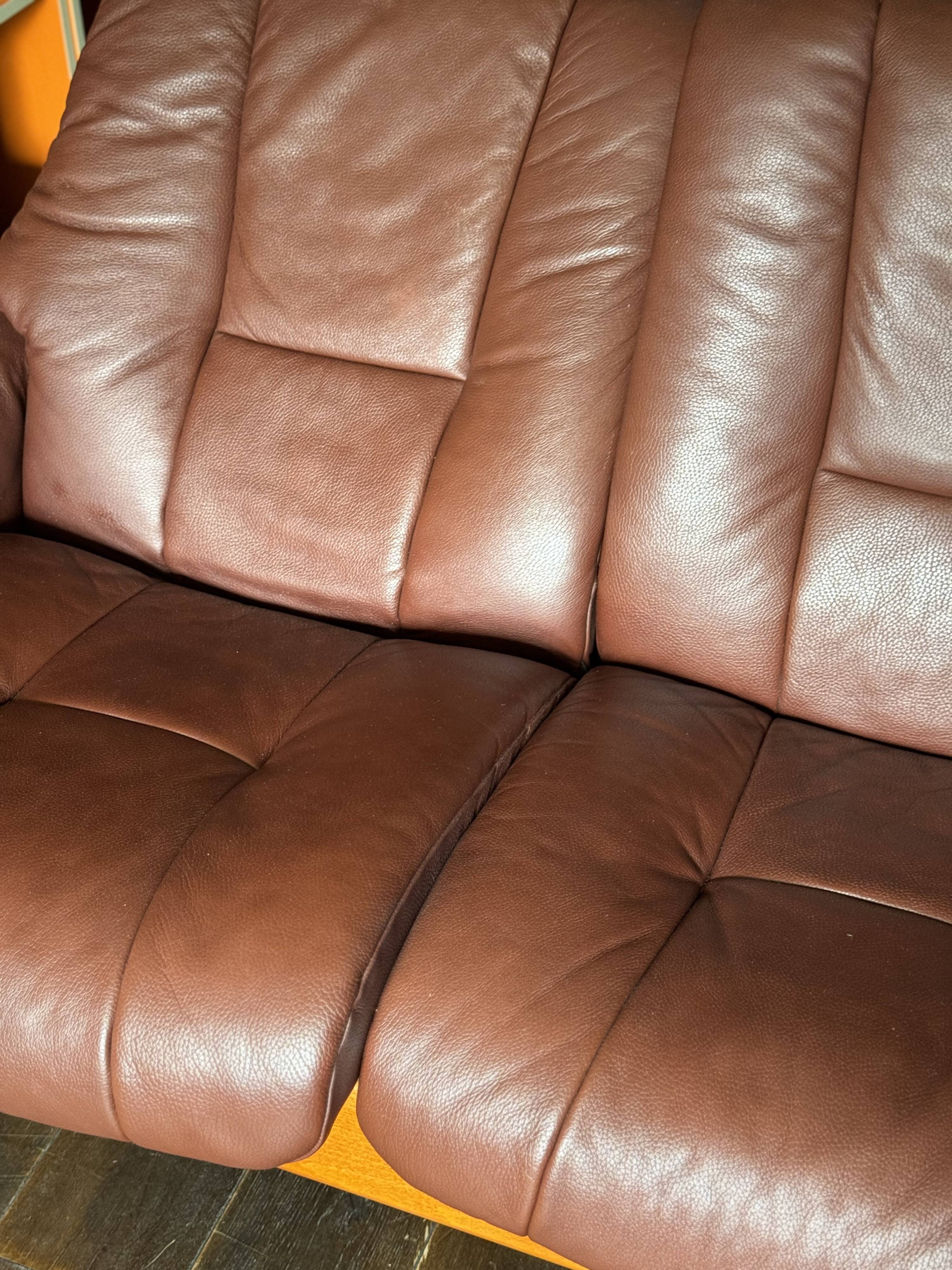 Erkones Stressless 3-seater leather reclining sofa