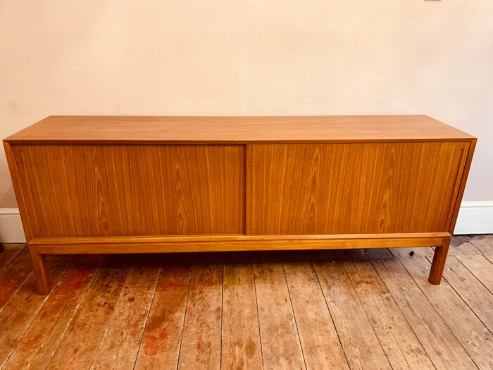 1960s Danish Teak Sliding Door Sideboard
