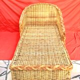 Méridienne en osier vintage