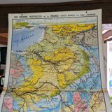 Geographic map of the natural regions of France