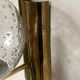 Pair of brass and glass wall sconces
